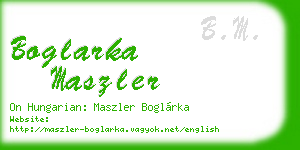 boglarka maszler business card