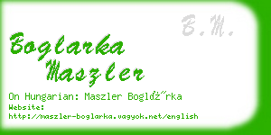 boglarka maszler business card